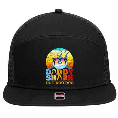 Funny Beach Daddy Shark Doo 7 Panel Mesh Trucker Snapback Hat