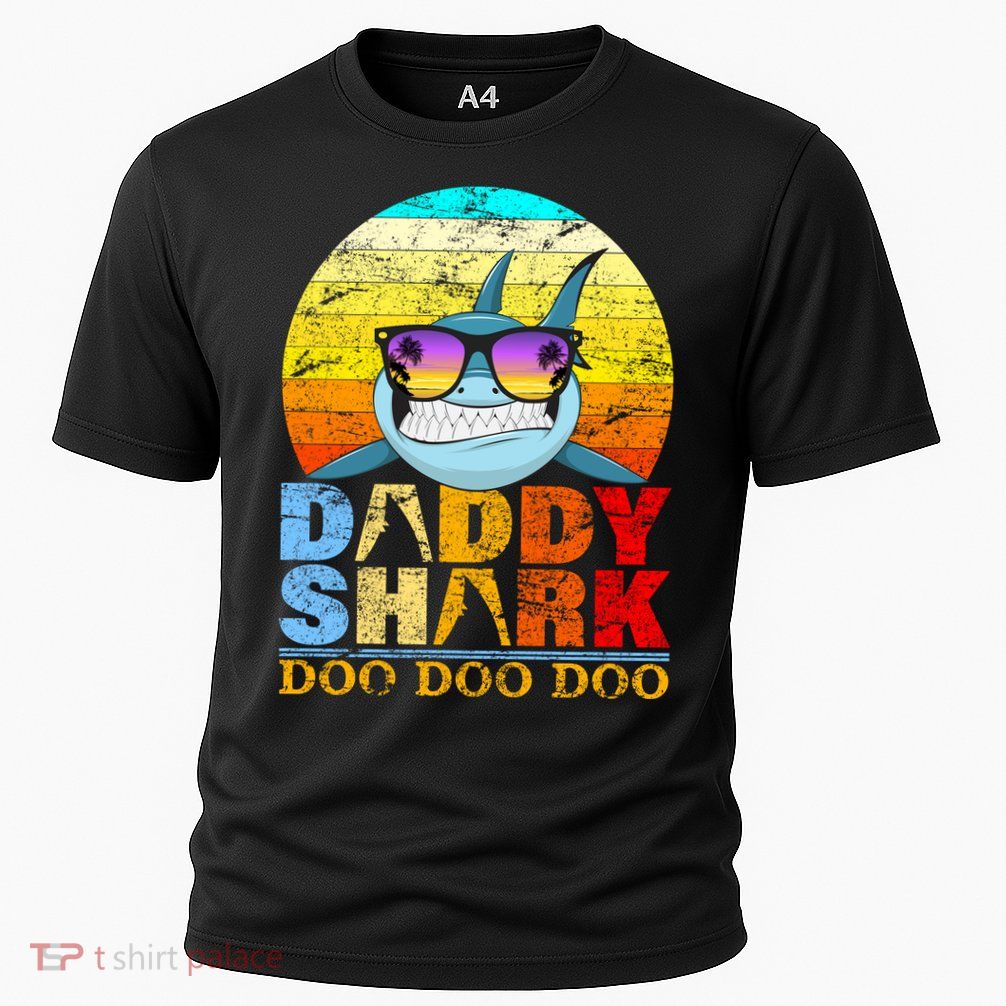 Funny Beach Daddy Shark Doo Performance Shirt