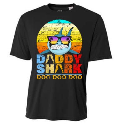 Funny Beach Daddy Shark Doo Cooling Performance Crew T-Shirt