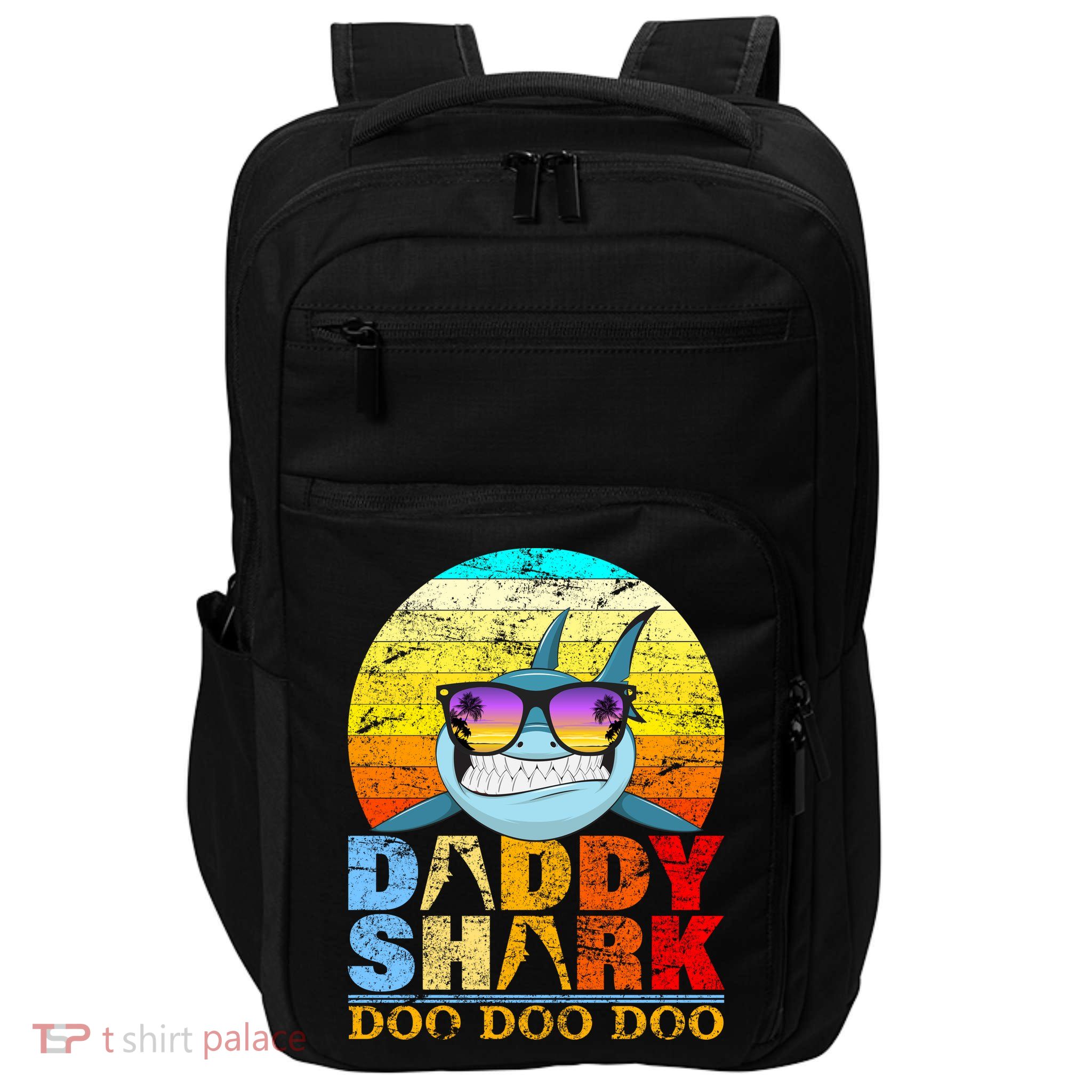 Funny Beach Daddy Shark Doo Impact Tech Backpack