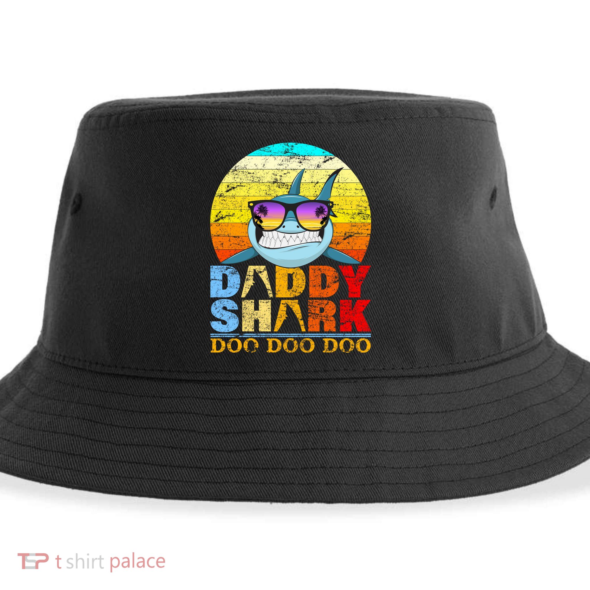 Funny Beach Daddy Shark Doo Sustainable Bucket Hat