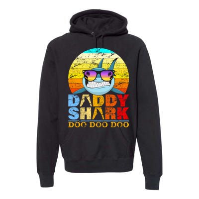 Funny Beach Daddy Shark Doo Premium Hoodie