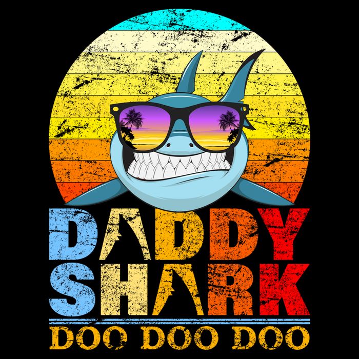 Funny Beach Daddy Shark Doo 16 in Basic Backpack