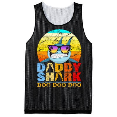 Funny Beach Daddy Shark Doo Mesh Reversible Basketball Jersey Tank