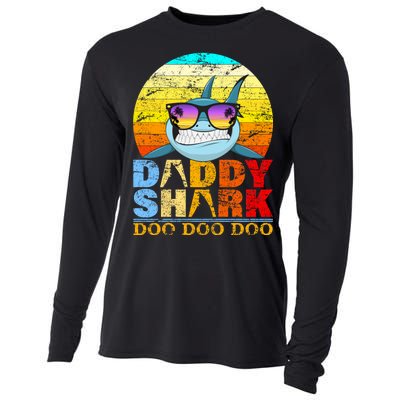 Funny Beach Daddy Shark Doo Cooling Performance Long Sleeve Crew