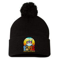 Funny Beach Daddy Shark Doo Pom Pom 12in Knit Beanie