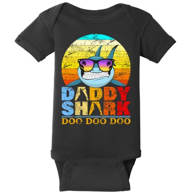 Funny Beach Daddy Shark Doo Baby Bodysuit