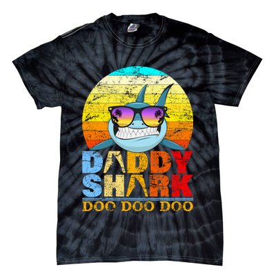 Funny Beach Daddy Shark Doo Tie-Dye T-Shirt