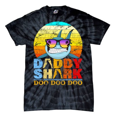 Funny Beach Daddy Shark Doo Tie-Dye T-Shirt