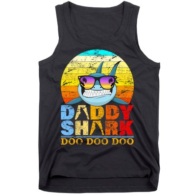 Funny Beach Daddy Shark Doo Tank Top