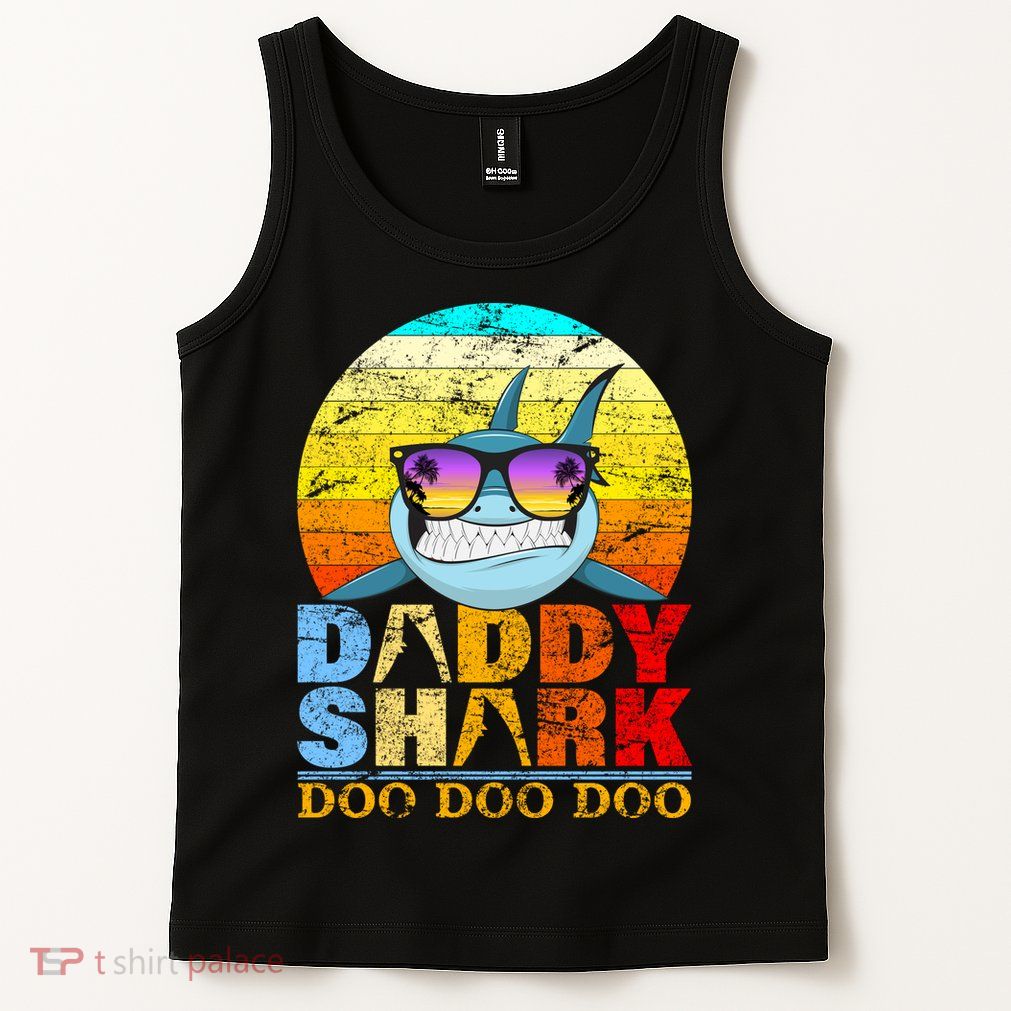 Funny Beach Daddy Shark Doo Tank Top