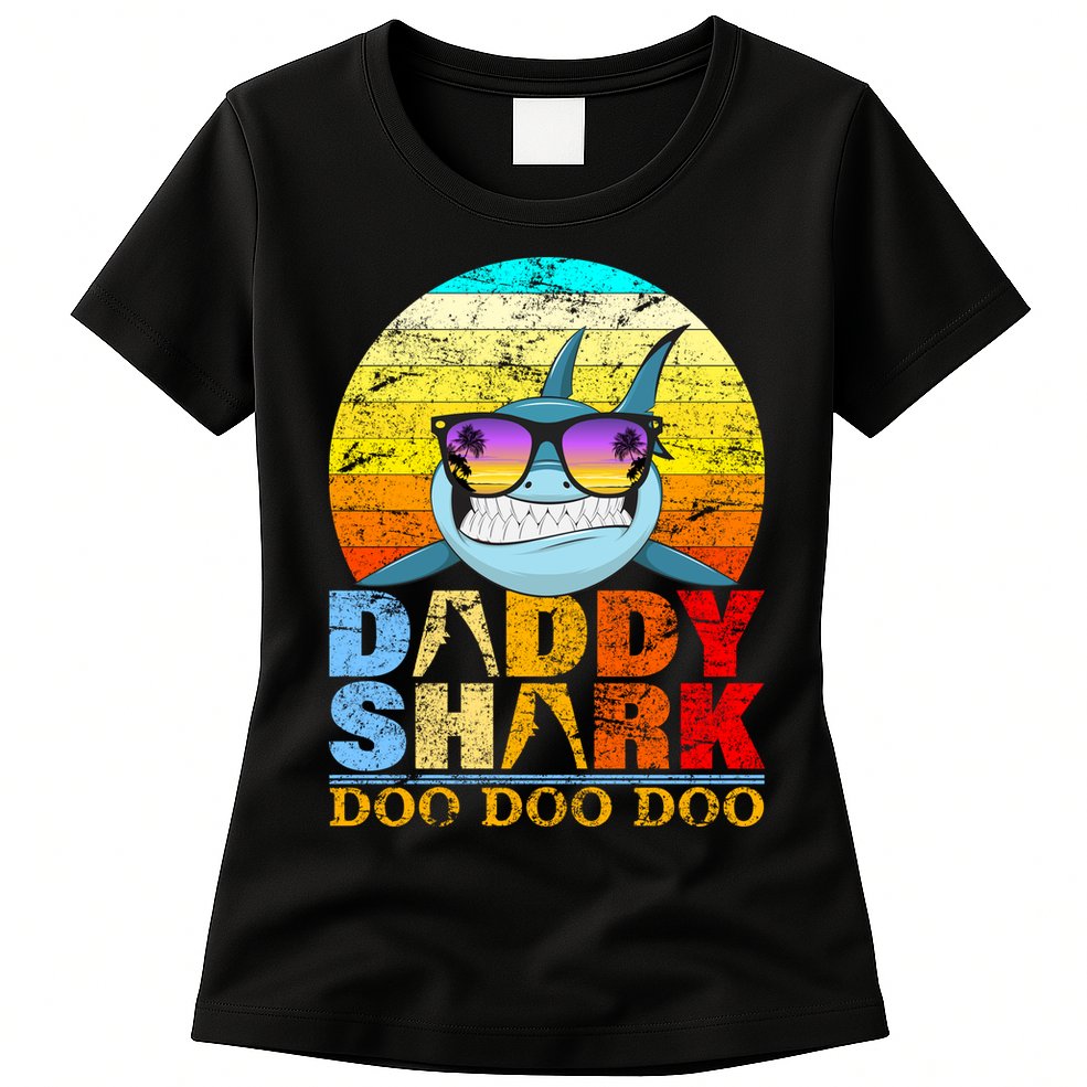 Funny Beach Daddy Shark Doo Womens T-Shirt