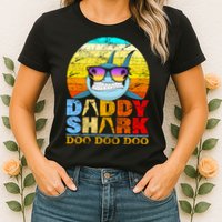 Funny Beach Daddy Shark Doo Womens T-Shirt