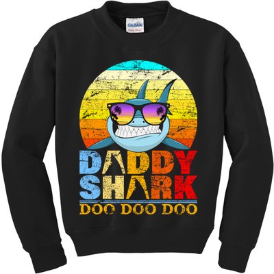 Funny Beach Daddy Shark Doo Kids Sweatshirt