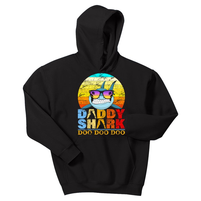 Funny Beach Daddy Shark Doo Kids Hoodie