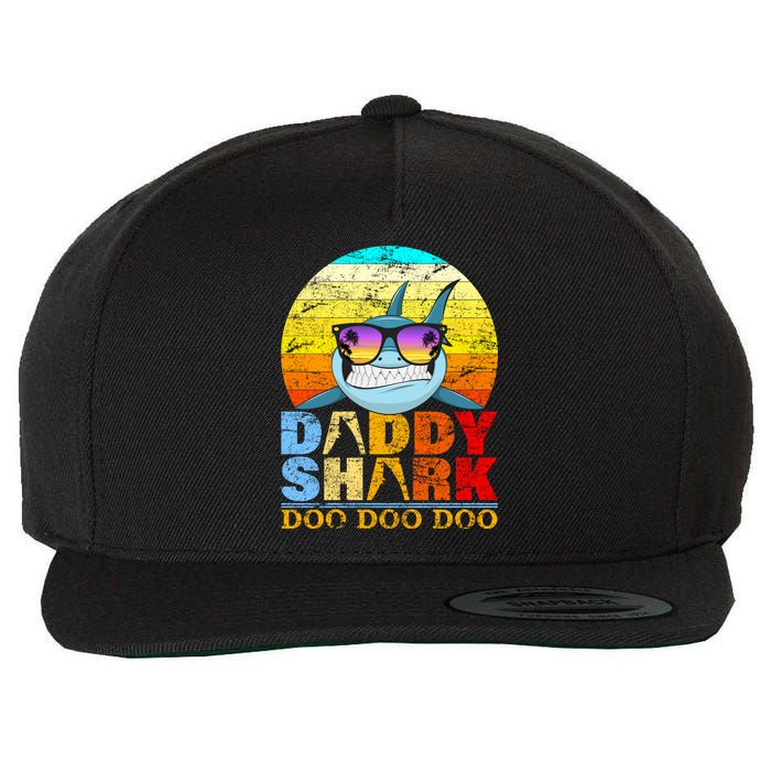 Funny Beach Daddy Shark Doo Wool Snapback Cap