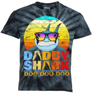 Funny Beach Daddy Shark Doo Kids Tie-Dye T-Shirt