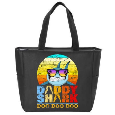 Funny Beach Daddy Shark Doo Zip Tote Bag