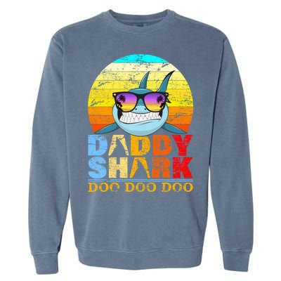 Funny Beach Daddy Shark Doo Garment-Dyed Sweatshirt