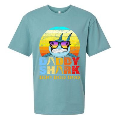 Funny Beach Daddy Shark Doo Sueded Cloud Jersey T-Shirt