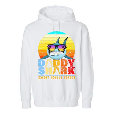 Funny Beach Daddy Shark Doo Garment-Dyed Fleece Hoodie