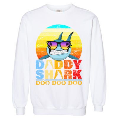 Funny Beach Daddy Shark Doo Garment-Dyed Sweatshirt