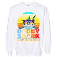 Funny Beach Daddy Shark Doo Garment-Dyed Sweatshirt