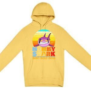 Funny Beach Mommy Shark Doo Premium Pullover Hoodie