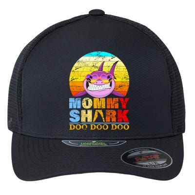 Funny Beach Mommy Shark Doo Flexfit Unipanel Trucker Cap