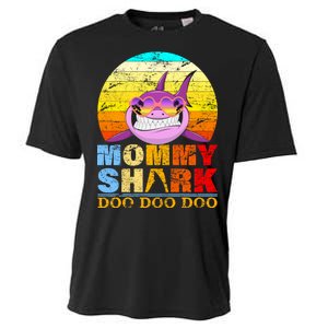 Funny Beach Mommy Shark Doo Cooling Performance Crew T-Shirt