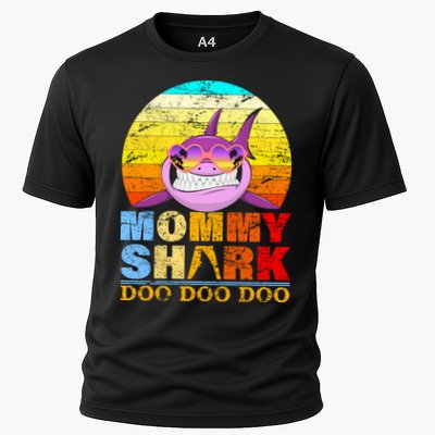 Funny Beach Mommy Shark Doo Performance Shirt
