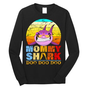 Funny Beach Mommy Shark Doo Long Sleeve Shirt