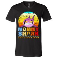 Funny Beach Mommy Shark Doo V-Neck T-Shirt