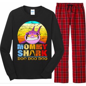 Funny Beach Mommy Shark Doo Long Sleeve Pajama Set