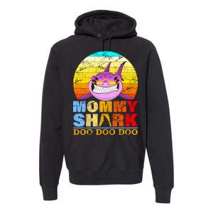 Funny Beach Mommy Shark Doo Premium Hoodie