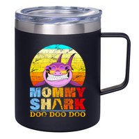 Funny Beach Mommy Shark Doo 12oz Stainless Steel Coffee Mug