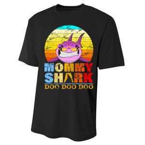 Funny Beach Mommy Shark Doo Performance Sprint T-Shirt