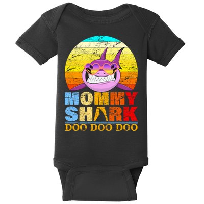 Funny Beach Mommy Shark Doo Baby Bodysuit