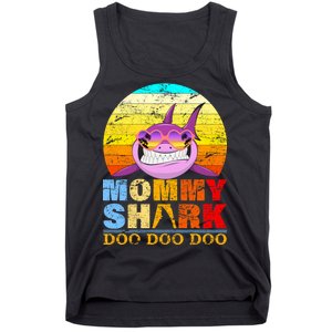 Funny Beach Mommy Shark Doo Tank Top