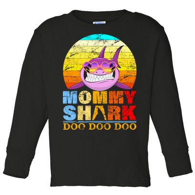 Funny Beach Mommy Shark Doo Toddler Long Sleeve Shirt