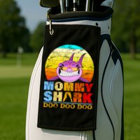Funny Beach Mommy Shark Doo Golf Towel