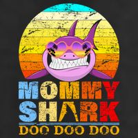Funny Beach Mommy Shark Doo Golf Towel