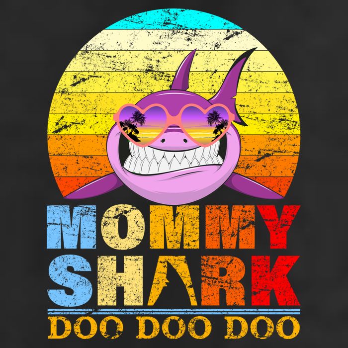 Funny Beach Mommy Shark Doo Golf Towel