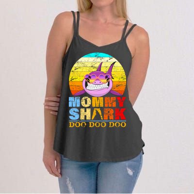 Funny Beach Mommy Shark Doo Women's Strappy Tank