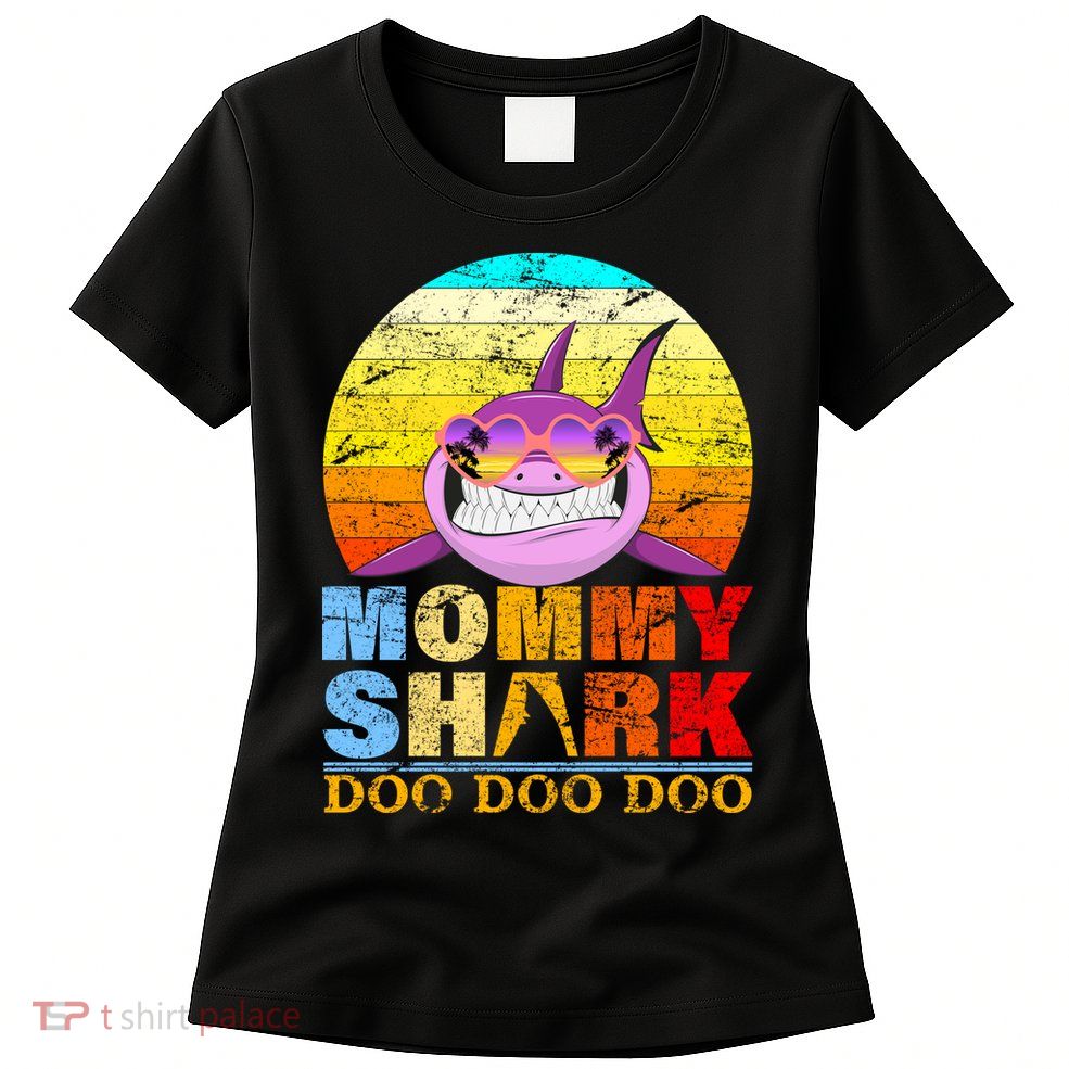 Funny Beach Mommy Shark Doo Womens T-Shirt