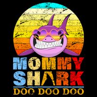 Funny Beach Mommy Shark Doo Women's V-Neck T-Shirt