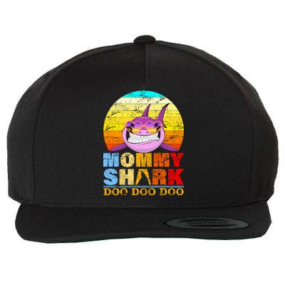 Funny Beach Mommy Shark Doo Wool Snapback Cap