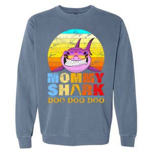 Funny Beach Mommy Shark Doo Garment-Dyed Sweatshirt