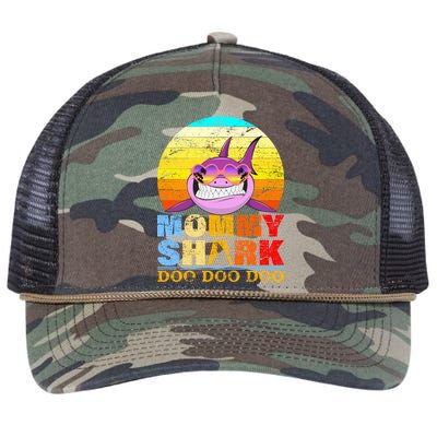 Funny Beach Mommy Shark Doo Retro Rope Trucker Hat Cap