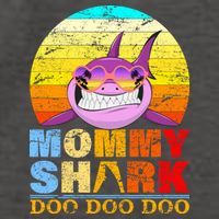 Funny Beach Mommy Shark Doo Vector Backpack
